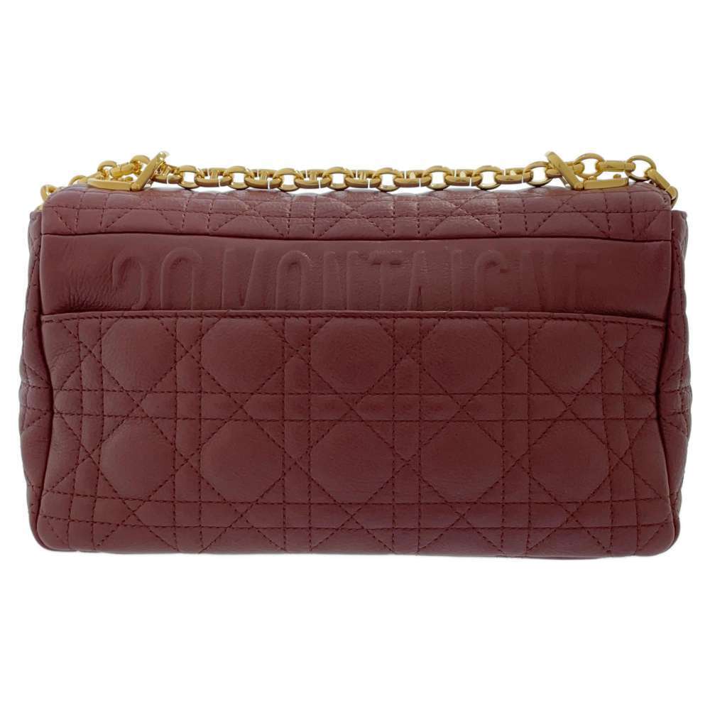 Christian Dior Chain Shoulder Bag Caro Cannage Bordeaux Red - Picture 3 of 12